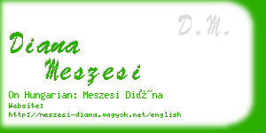 diana meszesi business card